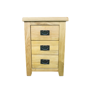 Table de chevet en bois simple à 3 tiroirs en caoutchouc brun clair/bois de pin Meubles de chambre à coucher traditionnels et durables Tables de chevet fabriquées au Vietnam - Product Image 6
