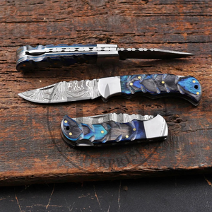 EDC Stainless Damascus Steel Folding <b>Knife</b> Back Lock OEM Wholesale B2B Supplier Wood Handle Hunting <b>Knife</b> Camping Outdoor Use - Product Image 1