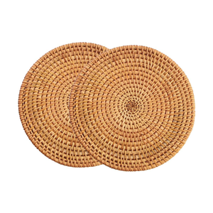 Manteles individuales redondos clásicos de ratán para mesa de comedor, alfombrillas decorativas para encimera de cocina, hechos en Vietnam, al por mayor - Product Image 2
