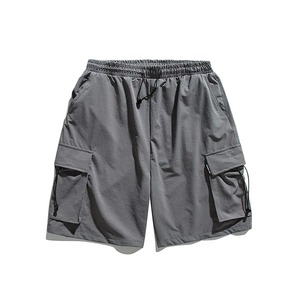 Pantalones cortos cargo para hombre, ropa de calle informal de cintura elástica, pantalones cortos de algodón de tela de rizo francés, pantalones de chándal, venta al por mayor - Product Image 2