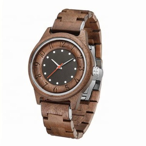 Reloj de Madera Hecho a Mano con Números Arábigos para Parejas, Reloj de Pulsera de Cuarzo para Hombre, <span class=keywords><strong>Regalo</strong></span> de <span class=keywords><strong>5</strong></span>.º <span class=keywords><strong>Aniversario</strong></span> para Él, Padrinos de Boda, Novio, Papá - Product Image 1