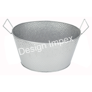 Seau de rangement ménager à bas prix et bac à boissons en tôle légère Pot de rangement décoratif en métal avec poignées - Product Image 5