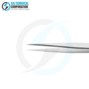 Pince à épiler professionnelle à bord droit en acier à haute teneur en carbone avec pointe pointue pour la mise en forme des sourcils en salon et le travail des cheveux fins - Product Image 5