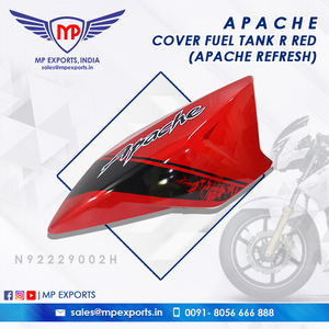ฝาครอบถังน้ำมัน R สีแดงสำหรับ TVS Apache 2W อะไหล่คุณภาพสูงจากอินเดีย - Product Image 2