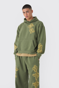 Survêtements personnalisés en gros, surdimensionnés, style boxy, effet délavé, avec applique étoile, respirants, 100% coton, personnalisés - Product Image 6