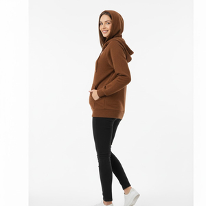 Top qualité femmes sweats à capuche décontractés 100% pur coton matériel respirant douane Logo OEM Service facilement laver femmes sweats à capuche - Product Image 6