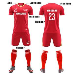 Kits de entrenamiento de equipo sublimados con logotipo personalizado, camiseta de pantalones cortos, conjuntos completos de uniformes, camisetas de fútbol, camiseta de fútbol para hombres - Product Image 2