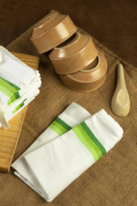 ผ้าเช็ดตัวผ้าฝ้ายเนื้อปลาเฮอริ่งเนื้อ100% แห้งเร็วใช้ในห้องครัว - Product Image 3