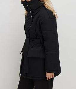 Winter Women's High Street Stand Collar Quilted Jacket Zipper <b>Waterproof</b> Windproof Eco-Friendly 2024 Slim Regular <b>Padded</b> <b>Coats</b> - Product Image 5