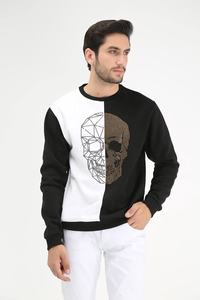 Nouvel Arrivage – Sweat-shirt Homme Hiver Col Rond Manches Longues Écologique Respirant avec Logo Personnalisé Brodé et Options de Teinture Unie 100% Coton - Product Image 3