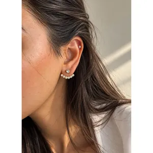 ต่างหูแบบโซลิแทร์ประดับเพชรซิร์คอน - Product Image 2