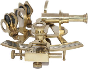 เครื่องมือนำทางอะสโตรลาเบทองเหลืองแท้ทรงเซกซ์แทนท์ ของตกแต่งสไตล์วินเทจสำหรับการตกแต่งธีมทางทะเล - Product Image 1