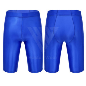 Shorts de compression sportifs de style populaire en polyester brillant, longueur cheville, séchage rapide, pour sports de plein air - Product Image 2