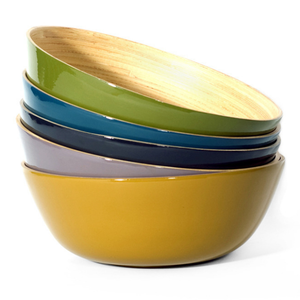 Bols en bambou tissés à la main, écologiques, colorés, durables, pour servir des salades, pour la maison et la cuisine - Product Image 2