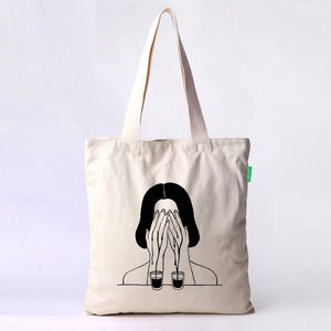 Customized Heavy-Duty Cotton <b>Canvas</b> <b>Shopping</b> <b>Bags</b> Strong Fabric Stitching Custom Embroidery Silk Screen Printing Letter Pattern - Product Image 6
