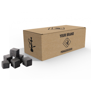 Charbon de bois de coco indonésien pour narguilé shisha de qualité supérieure Marque privée Charbon de bois de coco naturel à faible teneur en cendres Longue durée de combustion - Product Image 1