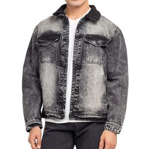 Compra chaquetas de mezclilla abotonadas con hombros descubiertos de alta calidad para hombre, chaqueta vaquera de moda ajustada e informal - Product Image 5