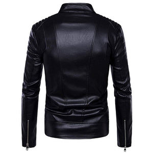 Chaqueta de Cuero con Logotipo Personalizado de Moda, Chaqueta de Motociclista Unisex con Cremallera Asimétrica Negra, Alta Demanda - Product Image 6