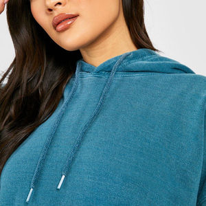 Nouvelle arrivée de survêtements pour femmes 100% coton délavés à l'acide deux pièces design vieilli confortable pour l'hiver - Product Image 5