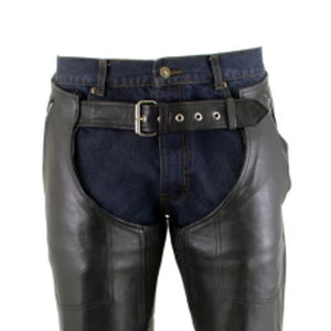 Chaps d'équitation en cuir véritable unisexe, confortable, respirant et imperméable, avec logo personnalisé - Product Image 3