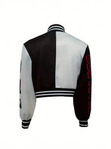 เสื้อแจ็กเก็ตทีมมหาวิทยาลัยที่ทันสมัยมีแผงที่ตัดกันตัวหนาแพทช์ยางข้อมือเสื้อและสไตล์เบสบอลคลาสสิกสำหรับแฟชั่นแนวสตรีท - Product Image 6