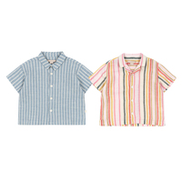 Chemise en coton biologique pour enfants, chemise boutonnée pour tout-petits garçons, haut personnalisé imprimé pour enfants, vêtements durables pour enfants, chemise à boutons pour enfants