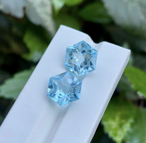 พลอยบุษราคัมท้องฟ้าสีฟ้าธรรมชาติเจียระไนทรงหกเหลี่ยมอัญมณีทรงหลวมสำหรับการทำเครื่องประดับได้รับการรับรอง3มม. ถึง20มม. - Product Image 5