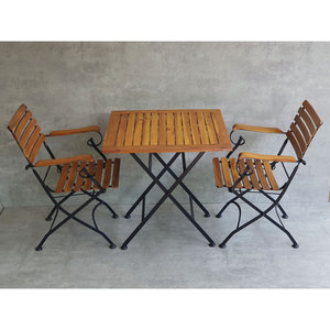 Modern Design Outdoor <b>Foldable</b> <b>Table</b> Set (75x75cm) and 2 Folding Chairs CBCF286 - Product Image 5