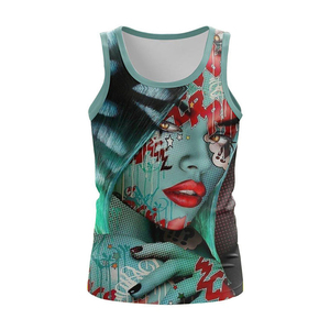 Camiseta sin Mangas Casual para Hombre, Camiseta con Estampado 3D por Sublimación, Camiseta sin Mangas Ajustada de Jersey para Hombre - Product Image 1