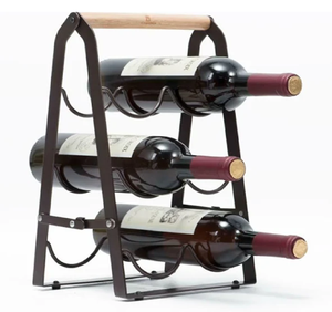 Quick access metal wine holder stylish rack for keeping wine bottles easily accessible in any <b>room</b> available at wholesale prices - Product Image 1