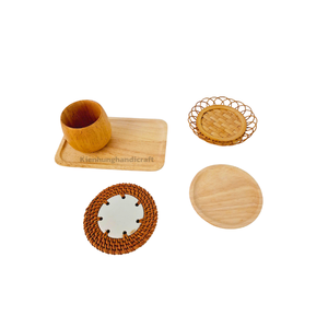 Dessous de verre en bois durable et élégant avec un design naturel élégant Dessous de verre promotionnel idéal pour la maison et le bureau - Product Image 3