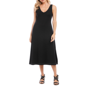 ชุดเดรสไหมพรมถักโครเชต์ Karen Kane Brigitte สีดำ ไซส์ XS คอปกปีเตอร์แพน ระบายอากาศได้ดี เอวธรรมชาติ ฟรีไซส์ สำหรับใส่ไปเที่ยวกลางวัน - Product Image 1