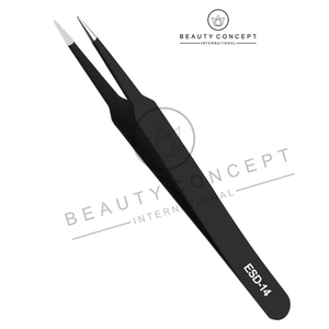 Pinzas de pestañas curvas rectas de acero inoxidable Pinzas de extensión de pestañas Herramientas de maquillaje de Beauty Concept International - Product Image 4