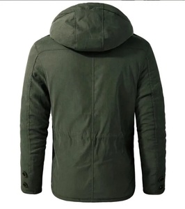 Veste d'hiver sur mesure en gros pour hommes, veste d'automne unie avec doublure en sherpa, tissu en polyester, fermeture éclair, fibre de bambou - Product Image 4