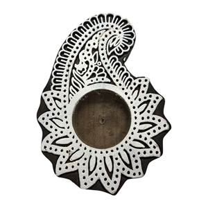 Handmade Eco-Friendly Wooden Pineapple-Shaped 2-Color Printed Block <b>Tealight</b> <b>Holder</b> (Without <b>Tealight</b> Candle) Festival - Product Image 1