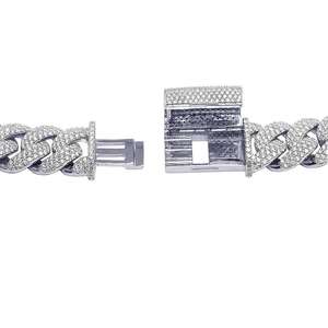 Chunky Hip Hop Hombres Cadena Joyería Plateado Bling Collar - Product Image 5