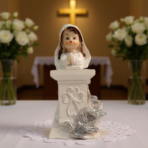 Figurine Fille de la Communion 8,5x3,5cm – Décoration Religieuse Élégante pour Fêtes - Product Image 2