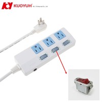 Interruptores Basculantes Unipolares de un Solo Contacto Serie KY7 de KUOYUH, 15A 125/250VAC T55, Terminales de 5.0mm, Marcas de Color, UL61058-1, Nylon