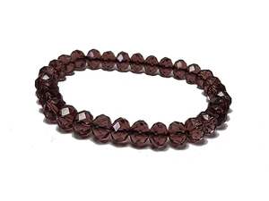 Bracelet en cristal d'obsidienne fumée perles rondes à facettes pierre cristal pierres précieuses bijoux de mode hommes et femmes cadeau énergie - Product Image 6