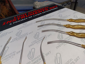 Ensemble de 8 dissectionneurs endoscopiques manuels Daniel pour le front et le lifting, manche doré, acier inoxydable allemand, chirurgie plastique faciale - Product Image 3