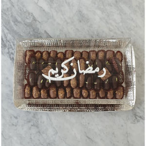 Platos de servidor para el hogar y accesorios de cocina, suministros, bandeja de servicio con cubierta acrílica, artículos de cena, accesorios de Chocolate - Product Image 1