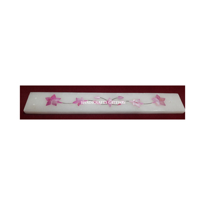 Soporte para Incienso de Mármol Blanco con Diseño Floral Hecho a Mano, Forma Rectangular Larga con Superficie Brillante, para Agarbatti - Product Image 1