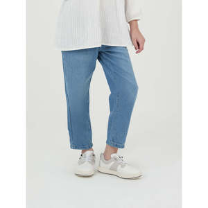 Pantalon en jean décontracté de haute qualité DIMAIA pour mamans, style Y2K, jambes larges, lavable, respirant, taille XL 2XL, taille basse, déchiré, avec décorations - Product Image 1