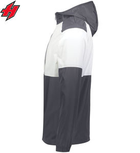 Chaqueta para correr para hombre personalizada al por mayor, nueva moda, capucha cortavientos de lona transpirable para pista de escalada, servicio OEM disponible - Product Image 2