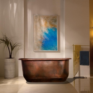 Cobre Aurora Ecológico Forma ovalada Bañera multifuncional Baño de remojo independiente - Product Image 1