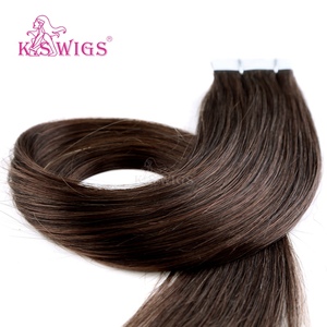 KSWIGS Extensions de cheveux naturels classiques à colle forte, cuticules entièrement alignées, double tirage, trame invisible effet peau, réutilisables, longue tenue - Product Image 4