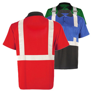 Precio al por mayor camisa transpirable Hi Visibility Black Bottom Camiseta de manga corta Hi vis Two Tone Camiseta de manga corta - Product Image 2