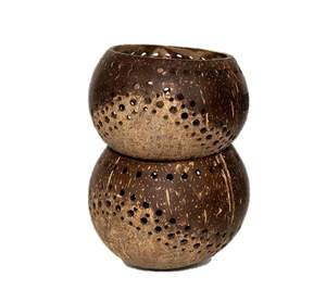 Soporte de luz de té de cáscara de coco 2025 al por mayor/portavelas de cáscara de coco/cuenco de cáscara de coco para vela con logotipo grabado con láser - Product Image 5