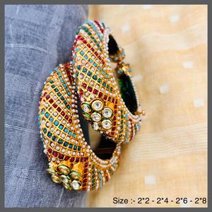 ล่าสุดและใหม่แฟชั่นกำไลเจ้าสาวที่มีคุณภาพที่น่าตื่นตาตื่นใจมากและสูง Materiel กำไลในราคาต่ำโดย Meetali การสร้าง - Product Image 5