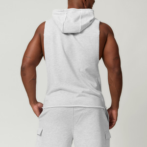 Débardeur à capuche pour homme, débardeur de sport, chemise musculaire de musculation, entraînement de fitness, veste décontractée, vêtements de sport, haut d'entraînement à capuche - Product Image 5